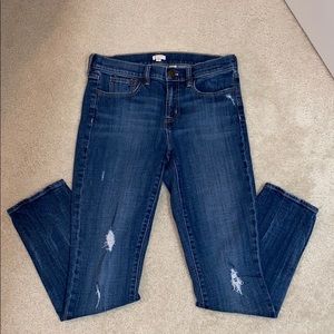 J.Crew Distressed Midrise Straight Leg Jean